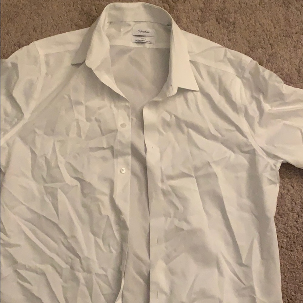 White Calvin Klein Dress Shirt